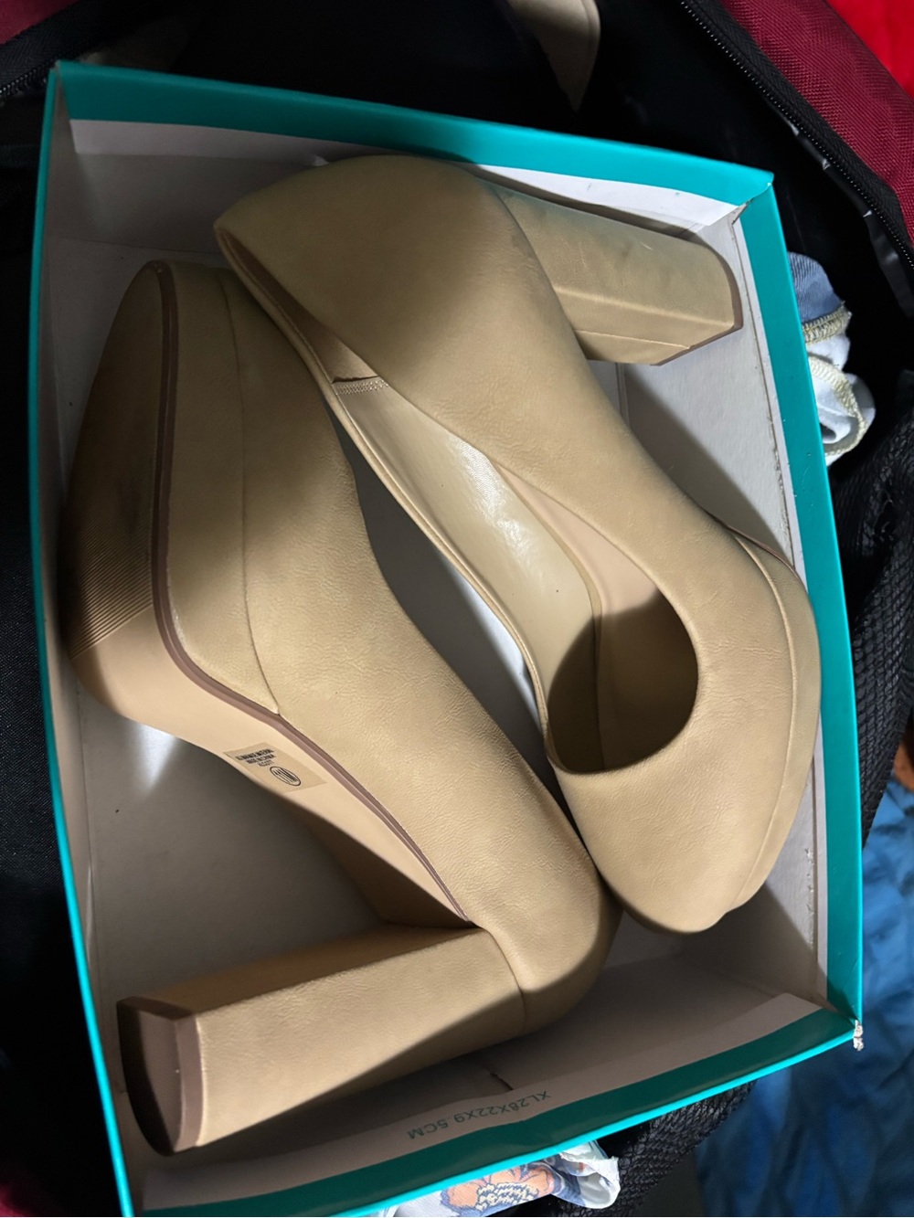 Alcott Neutral Tan Block Heel Pumps